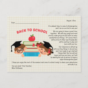 Zurück zur Schule Grußkarte für Lehrer Postkarte