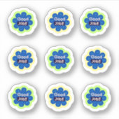 Zurück zur Schule "Gut gemacht" Aufkleber (Vorderseite)