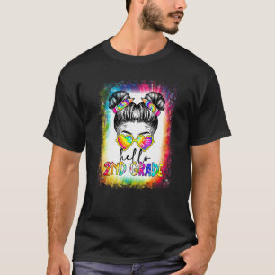 Zurück zur Schule Hallo 2. Zweite Klasse Unordentl T-Shirt