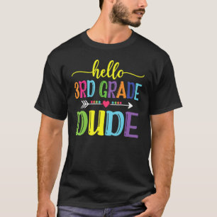 Zurück zur Schule Hallo 3. Klasse Typ Lehrer Stud T-Shirt