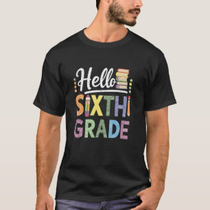 Zurück zur Schule Hallo 6. Klasse Bleistift Kinder T-Shirt