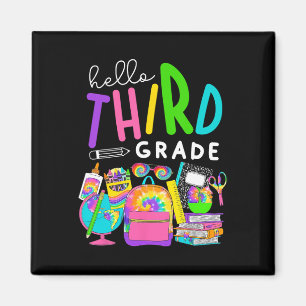 Zurück zur Schule Hallo Dritte Klasse für Kinder T Magnet