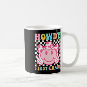 Zurück zur Schule Hallo Erste Klasse Western Cowbo Kaffeetasse