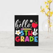 Zurück zur Schule Hallo Fünfte Klasse Team 5. Klas Karte (Gelbe Blume)