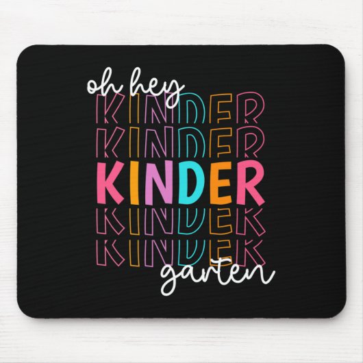 Zurück zur Schule Hey Kindergarten Lehrerinnen Mousepad (Vorne)