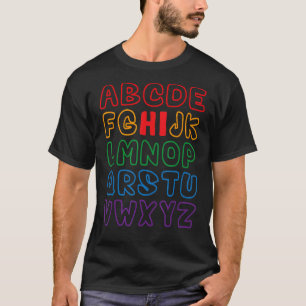 Zurück zur Schule Hi Alphabet Pre K Kindergarten L T-Shirt