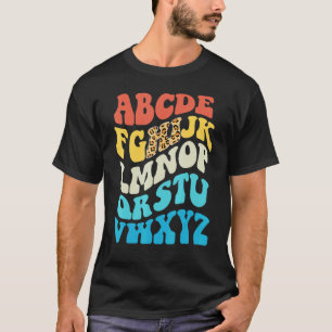 Zurück zur Schule Hi Alphabet Vorschule Kindergart T-Shirt