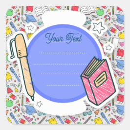 Zurück zur Schule. Hintergrund der Schulversorgung Quadratischer Aufkleber