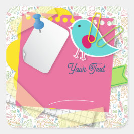 Zurück zur Schule. Hintergrund der Schulversorgung Quadratischer Aufkleber