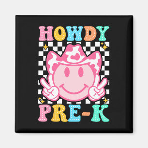 Zurück zur Schule Howdy Pre-k Süße Western Cowboy  Magnet