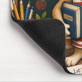 Zurück zur Schule Hund PNG, Süßes Lehrer-Hund-Desi Mousepad (Ecke)