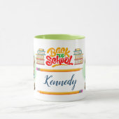 Zurück zur Schule Hunde tragen Rucksack Personalis Tasse (Zentrum)