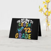 Zurück zur Schule Ich bin bereit, den 12. Grad Din Karte (Gelbe Blume)