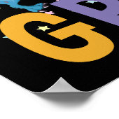 Zurück zur Schule Ich bin bereit, den 6. Grad Dino Poster (Ecke)