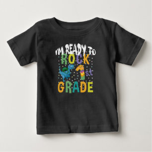 Zurück zur Schule Ich bin bereit, die 1. Klasse zu Baby T-shirt
