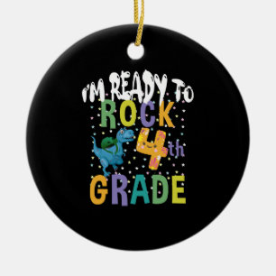 Zurück zur Schule Ich bin bereit, die 4. Klasse zu Keramik Ornament