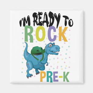 Zurück zur Schule Ich bin bereit, Pre-K Dinosaur z Magnet