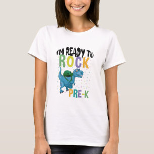 Zurück zur Schule Ich bin bereit, Pre-K Dinosaur z T-Shirt