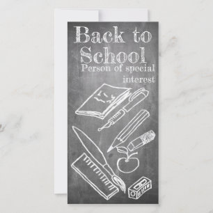Zurück zur Schule im Chalkboard-Stil