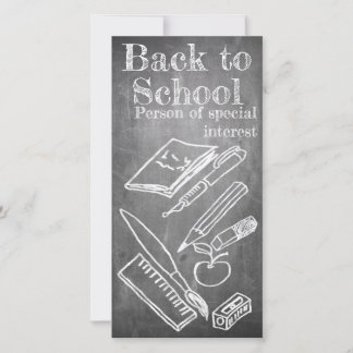 Zurück zur Schule im Chalkboard-Stil