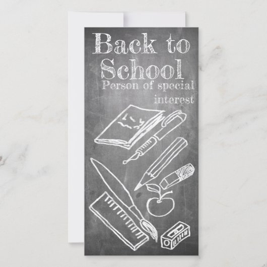 Zurück zur Schule im Chalkboard-Stil (Vorderseite)