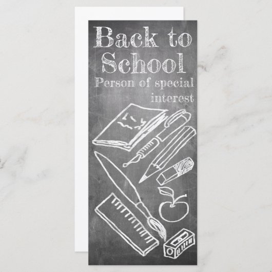 Zurück zur Schule im Chalkboard-Stil (Vorne/Hinten)