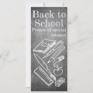 Zurück zur Schule im Chalkboard-Stil