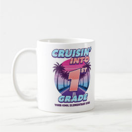 Zurück zur Schule in der 1. Klasse cruisen Kaffeetasse