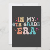 Zurück zur Schule in meinem Lehrer der 6. Klasse Einladung (Vorderseite)