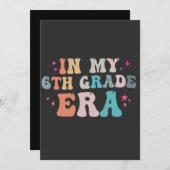 Zurück zur Schule in meinem Lehrer der 6. Klasse Einladung (Vorne/Hinten)