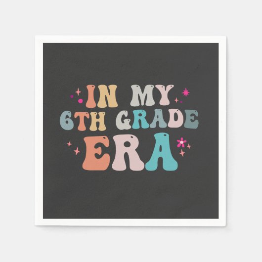 Zurück zur Schule in meinem Lehrer der 6. Klasse Serviette (Vorderseite)