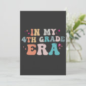 Zurück zur Schule in meiner 4. Klasse Einladung (Stehend Vorderseite)