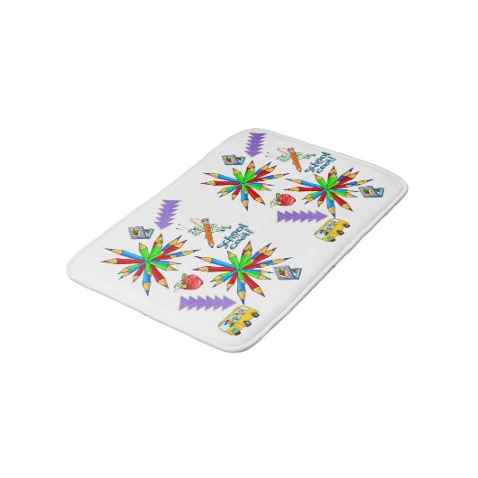 Zurück zur Schule ist Cool Dusche Mat Bad Badematte (Schrägansicht)