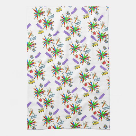 Zurück zur Schule ist Coole Küche Handtuch (Vertikal)