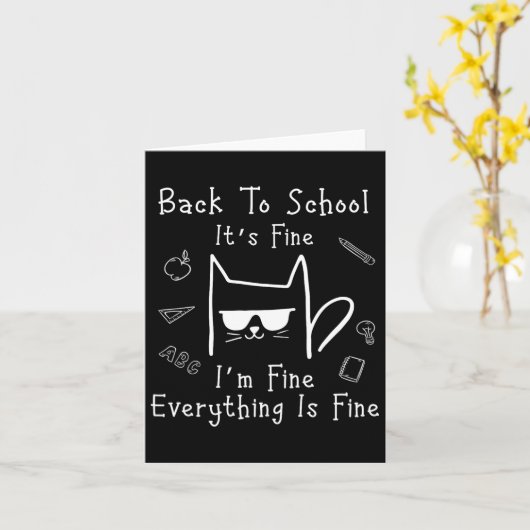 Zurück zur Schule ist es gut, dass ich gut bin, al Karte (Gelbe Blume)