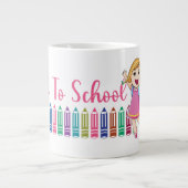 zurück zur Schule Jumbo-Tasse (Vorderseite)