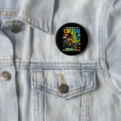 Zurück zur Schule Junge Dinosaurier Ich bin bereit Button (Beispiel)