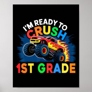 Zurück zur Schule Jungen erster Tag der 1. Klasse  Poster