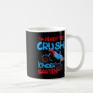 Zurück zur Schule Jungen erster Tag im Kindergarte Kaffeetasse