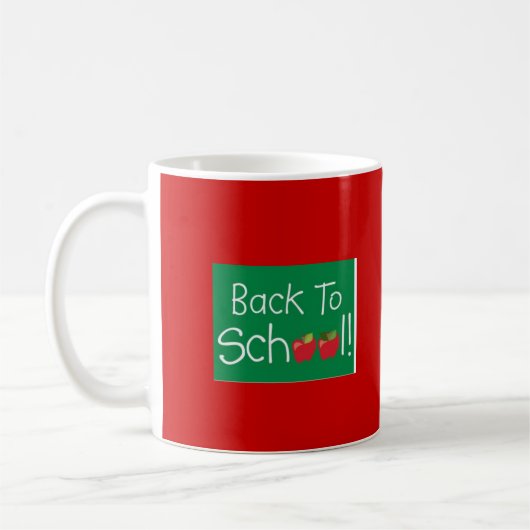 Zurück zur Schule Kaffeetasse (Links)
