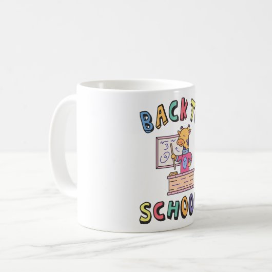 Zurück zur Schule Kaffeetasse (Vorderseite Links)