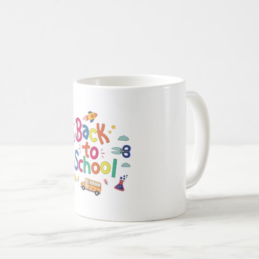 Zurück zur Schule Kaffeetasse (VorderseiteRechts)