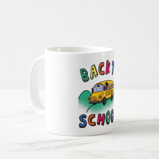 Zurück zur Schule Kaffeetasse (Vorderseite Links)