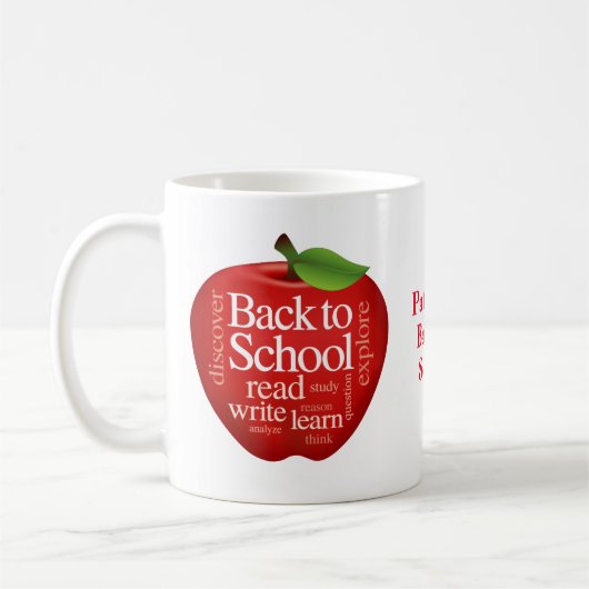 Zurück zur Schule Kaffeetasse (Links)