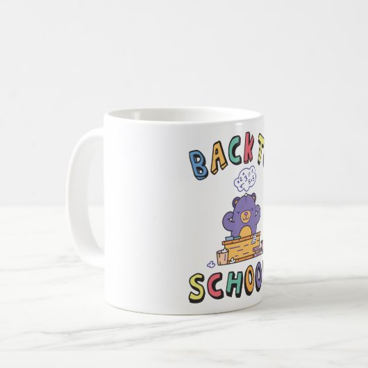 Zurück zur Schule Kaffeetasse (Vorderseite Links)