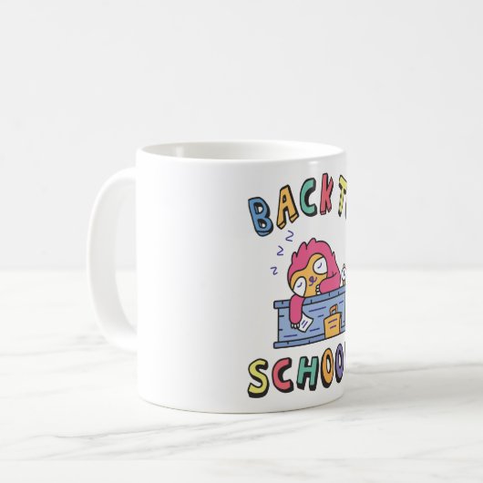 Zurück zur Schule Kaffeetasse (Vorderseite Links)