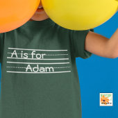 zurück zur Schule Kalkboard Personalisiert Alphabe T-Shirt