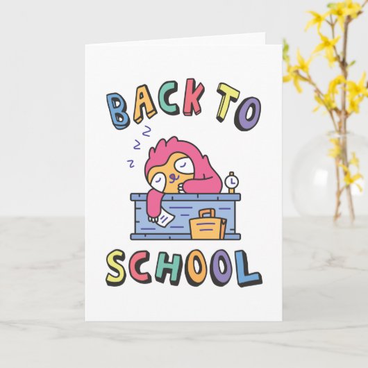 Zurück zur Schule Karte (Gelbe Blume)