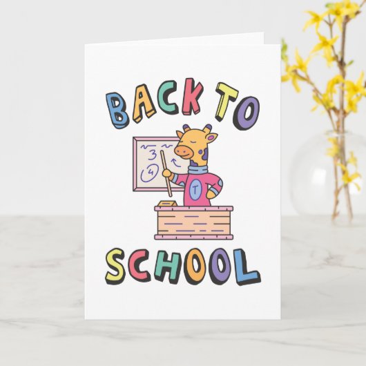 Zurück zur Schule Karte (Gelbe Blume)