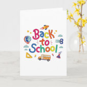 Zurück zur Schule Karte (Gelbe Blume)